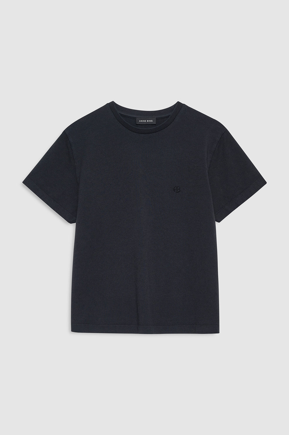 ANINE BING Shelley Tee - Black - front view