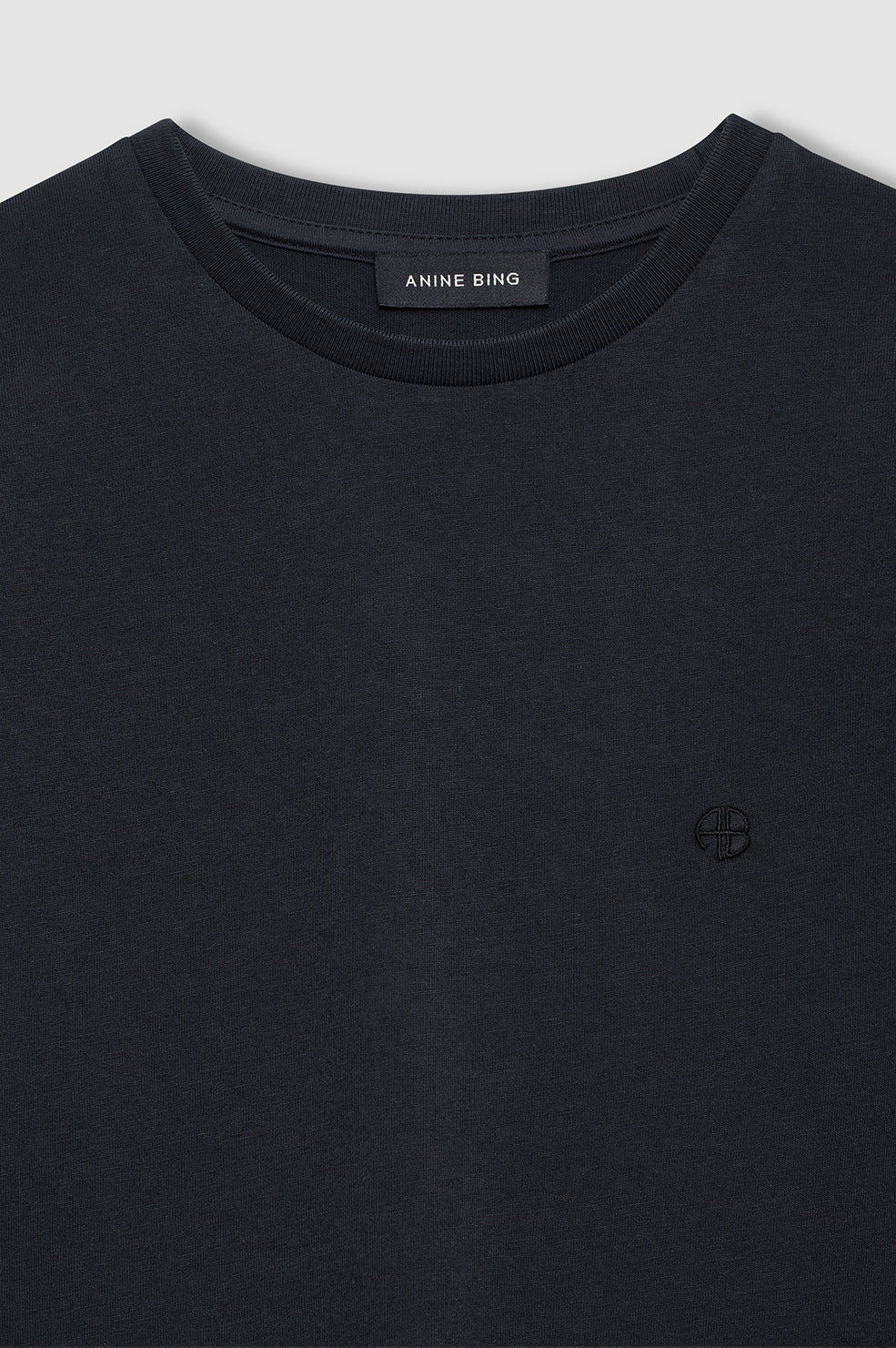 ANINE BING Shelley Tee - Black - detail view