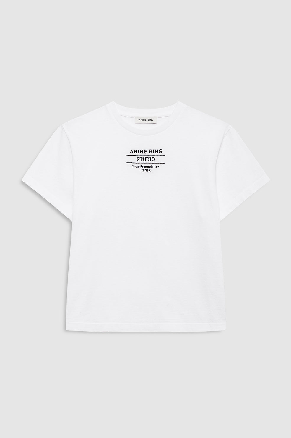 ANINE BING Shelley Tee Studio - White -  front view