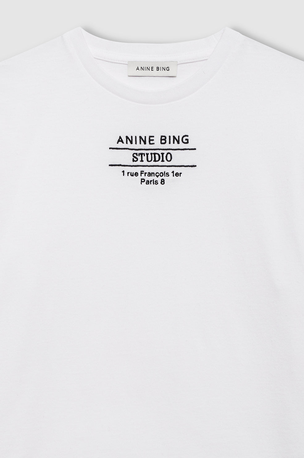 ANINE BING Shelley Tee Studio - White - detail view