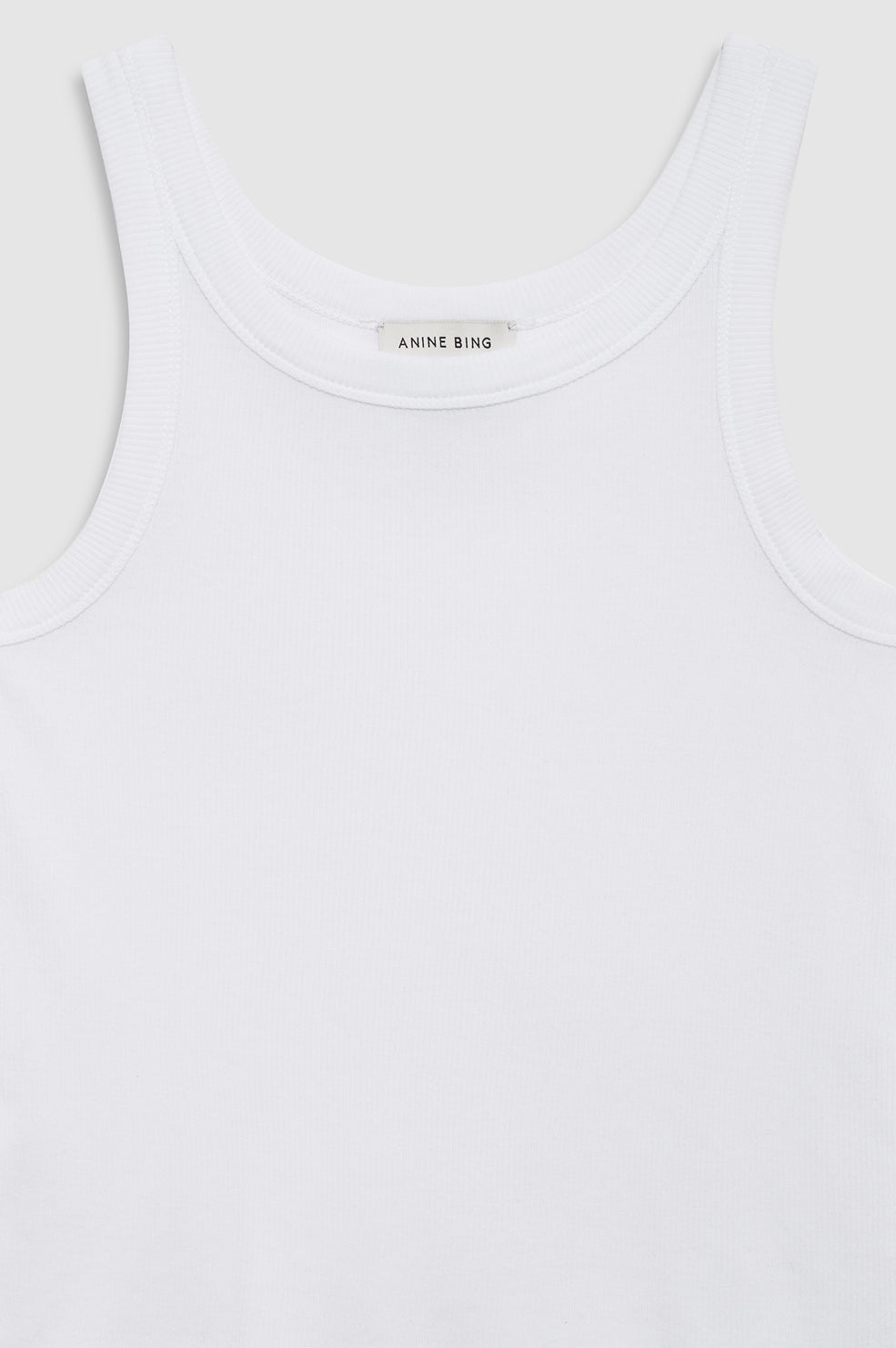 ANINE BING Sixtine Tank Top - White - detail view