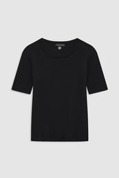 ANINE BING Sixtine Tee Short Sleeve - Black - front view