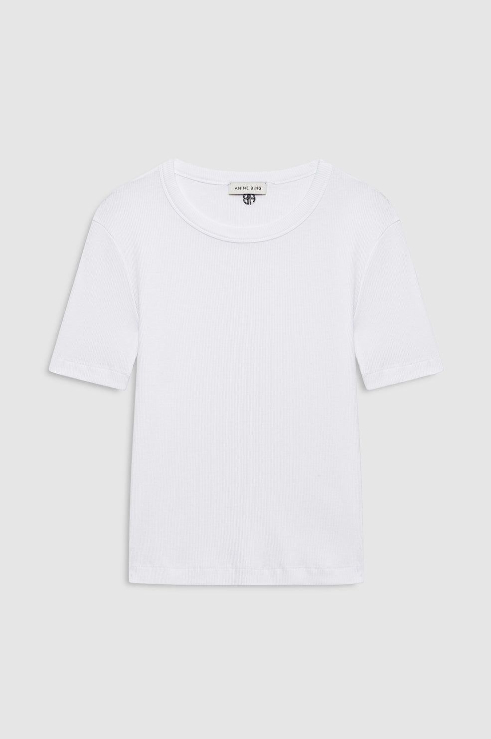 ANINE BING Sixtine Tee Short Sleeve - White - front view
