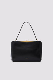 ANINE BING Small Anine Avenue Bag Grained Leather - Black - front view