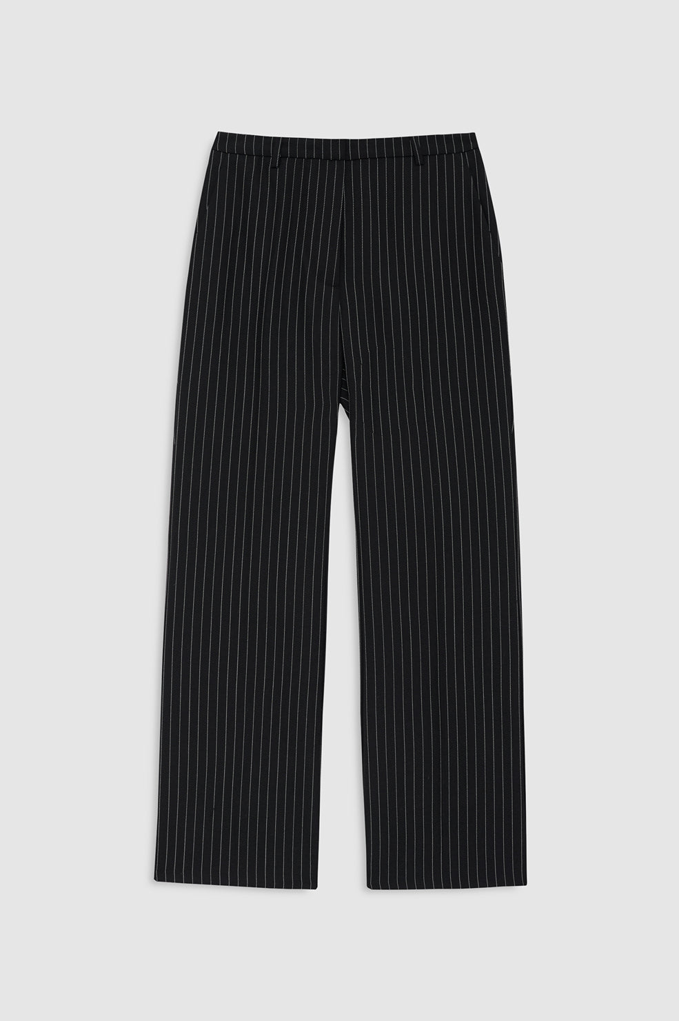  ANINE BING Thomas Trouser - Black And White Pinstripe - front view