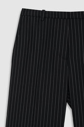 ANINE BING Thomas Trouser - Black And White Pinstripe - detail view
