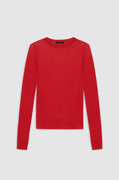 ANINE BING Tiana Sweater - Tango Red -front view