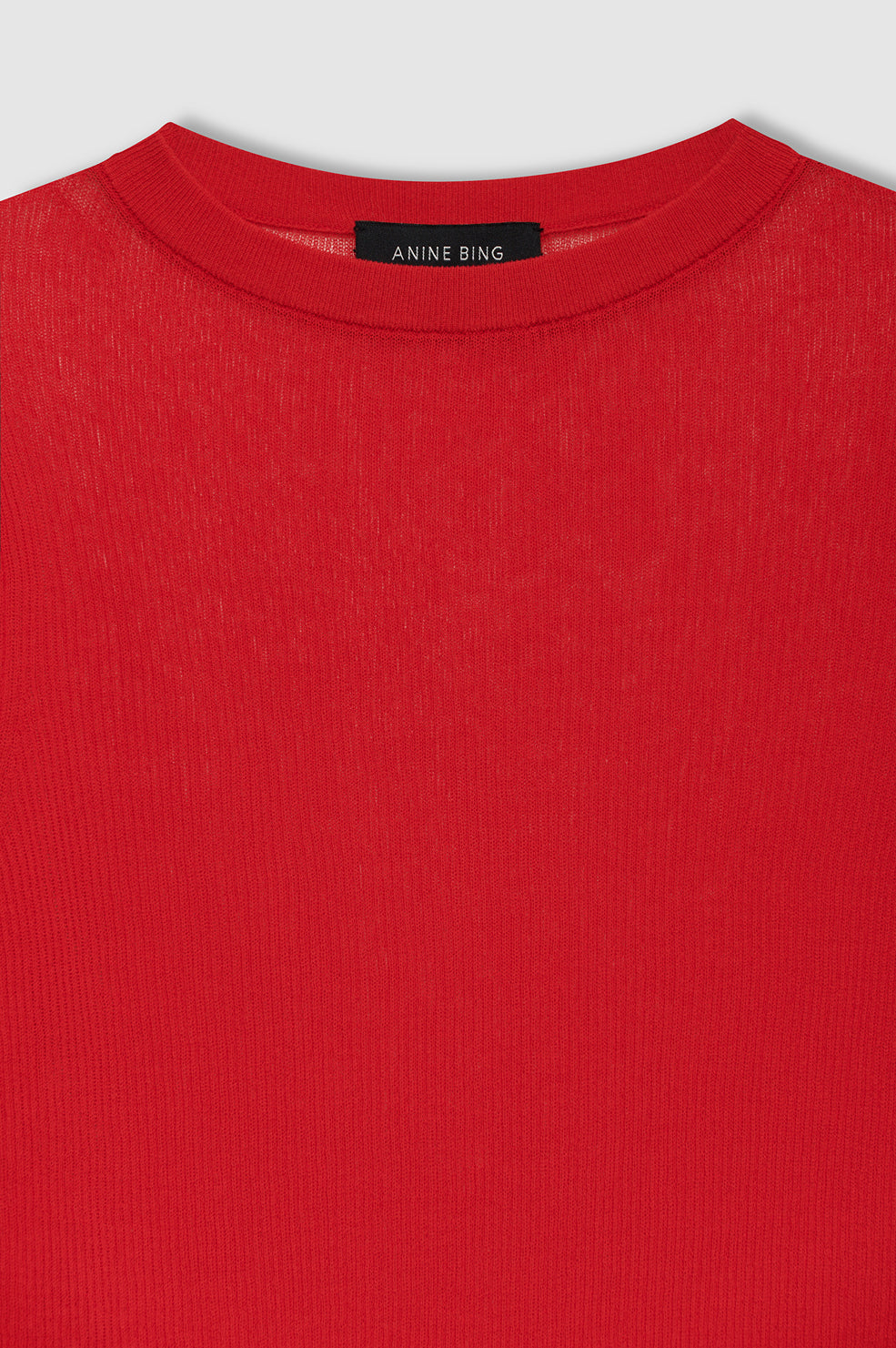 ANINE BING Tiana Sweater - Tango Red - detail view