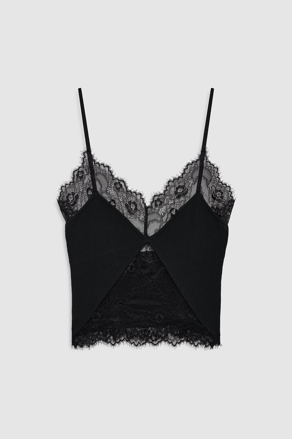 ANINE BING Tina Tank Top - Black - front view