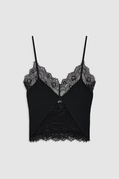 ANINE BING Tina Tank Top - Black - front view