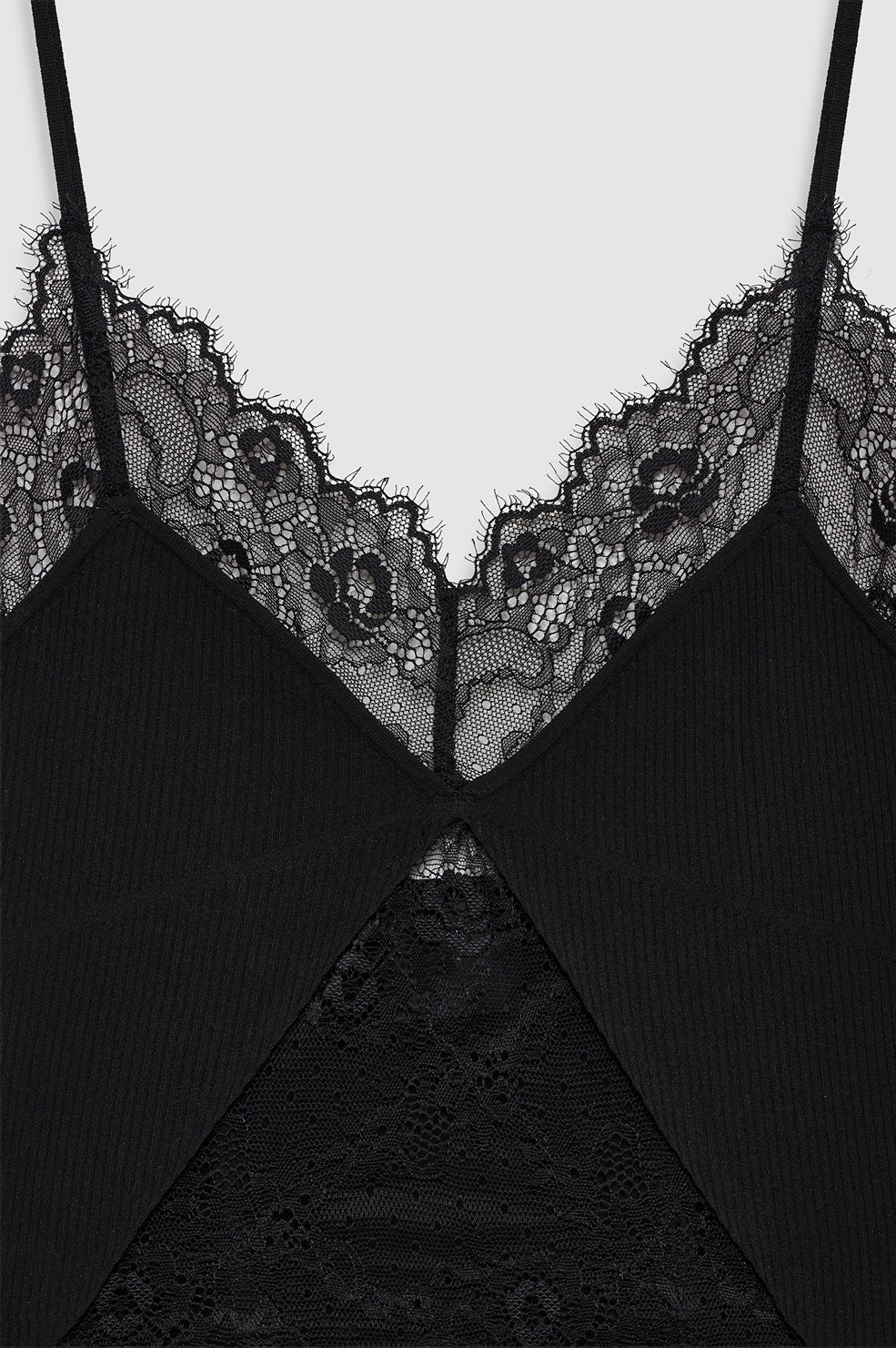 ANINE BING Tina Tank Top - Black - detail view