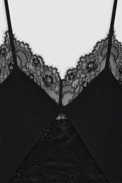 ANINE BING Tina Tank Top - Black - detail view