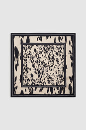 ANINE BING York Scarf Leopard - Pearl White - front view