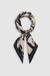 ANINE BING York Scarf Leopard - Pearl White - tied view