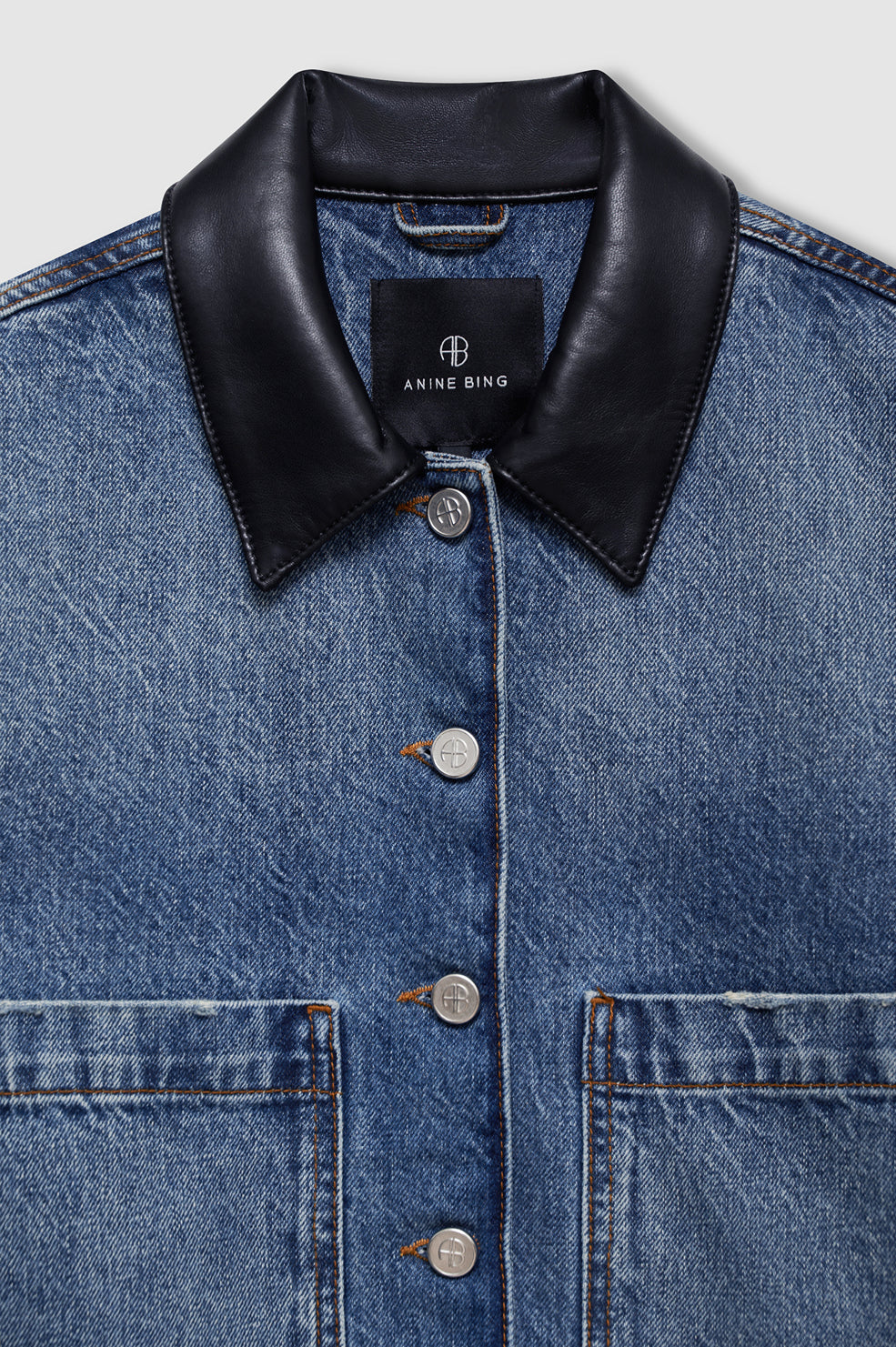 ANINE BING Yuma Jacket - Cabana Blue - detail view