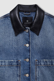 ANINE BING Yuma Jacket - Cabana Blue - detail view