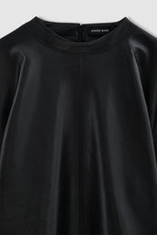 ANINE BING Zeina Top - Black Recycled Leather - back view