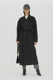 ANINE BING Jeremy Baseball Cap Ab - Dark Heather Grey Wool - on Model Video