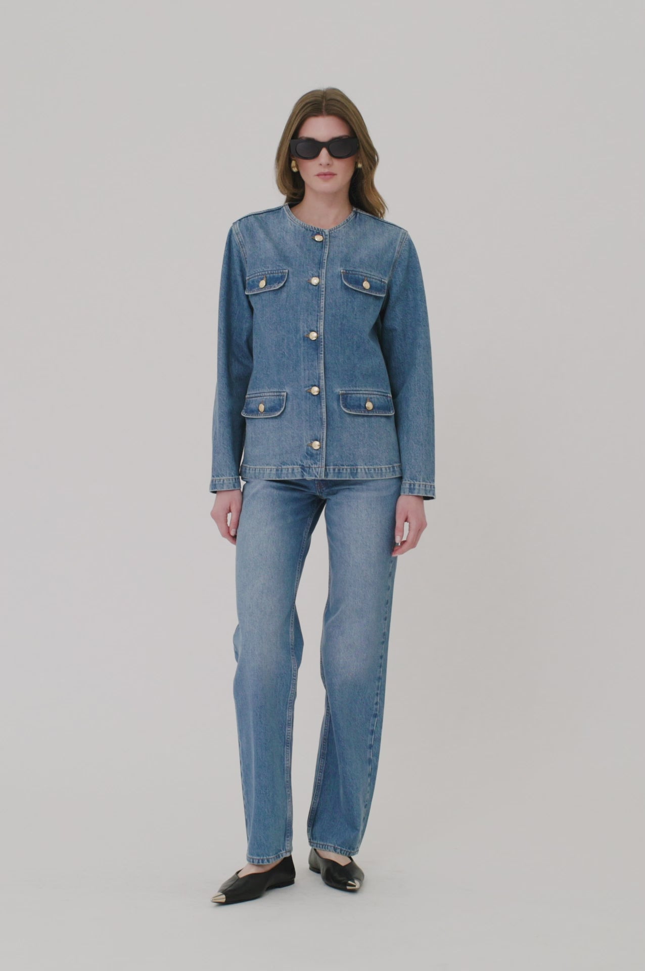 ANINE BING Janet Jacket - Atlantic Blue