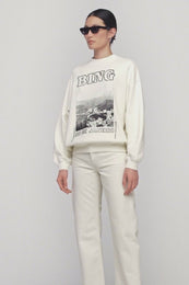 ANINE BING Jaci Sweatshirt Rio De Janeiro - Cream