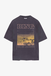 ANINE BING Caden Tee Rio De Janeiro - Washed Black