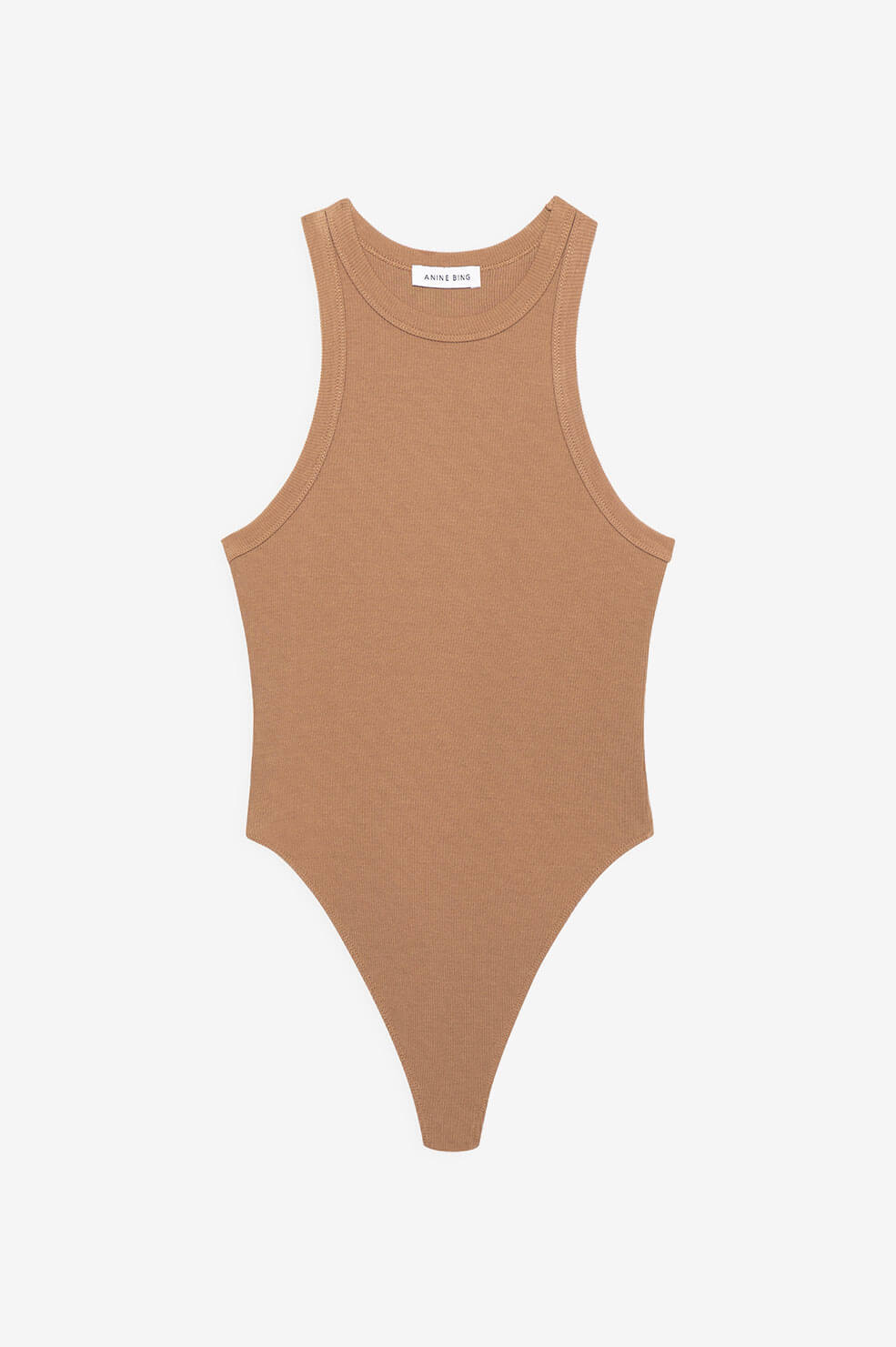 ANINE BING Ty Bodysuit - Camel - Front View