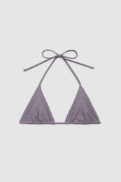 ANINE BING Amara Bikini Top - Violet - Front View