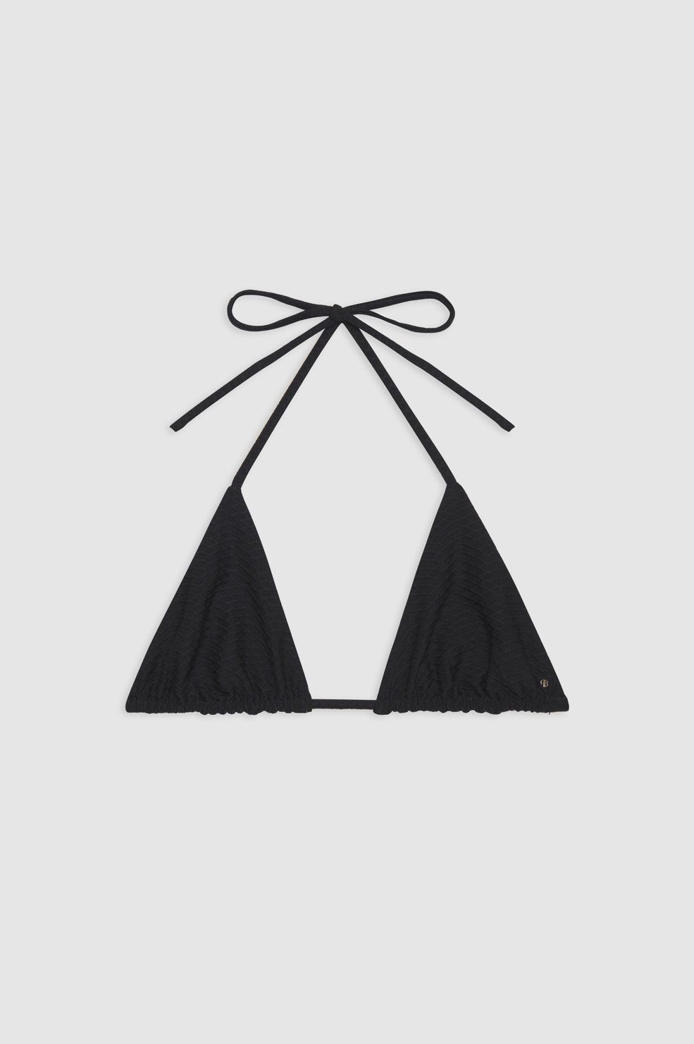 ANINE BING Amara Bikini Top - Black - Front View