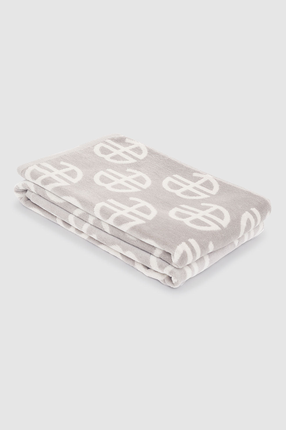 ANINE BING Bahia Towel - Lavender Monogram Print - Folded Third View