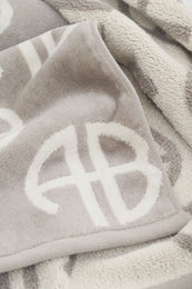 ANINE BING Bahia Towel - Lavender Monogram Print - Detail View
