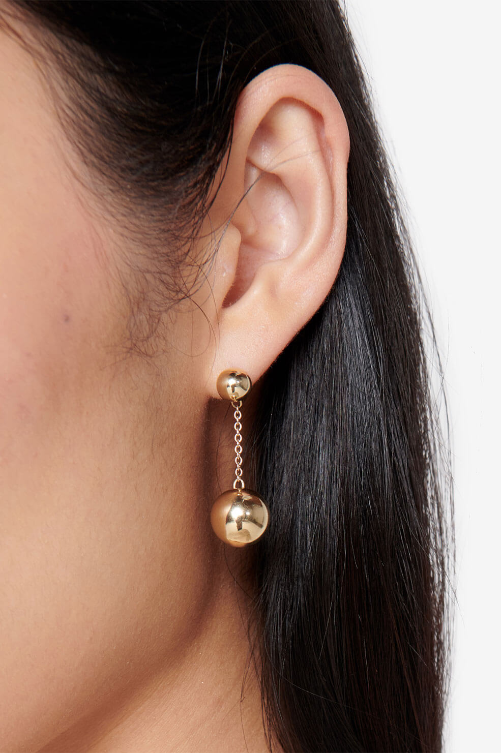 ANINE BING Ball Chain Earrings - Gold