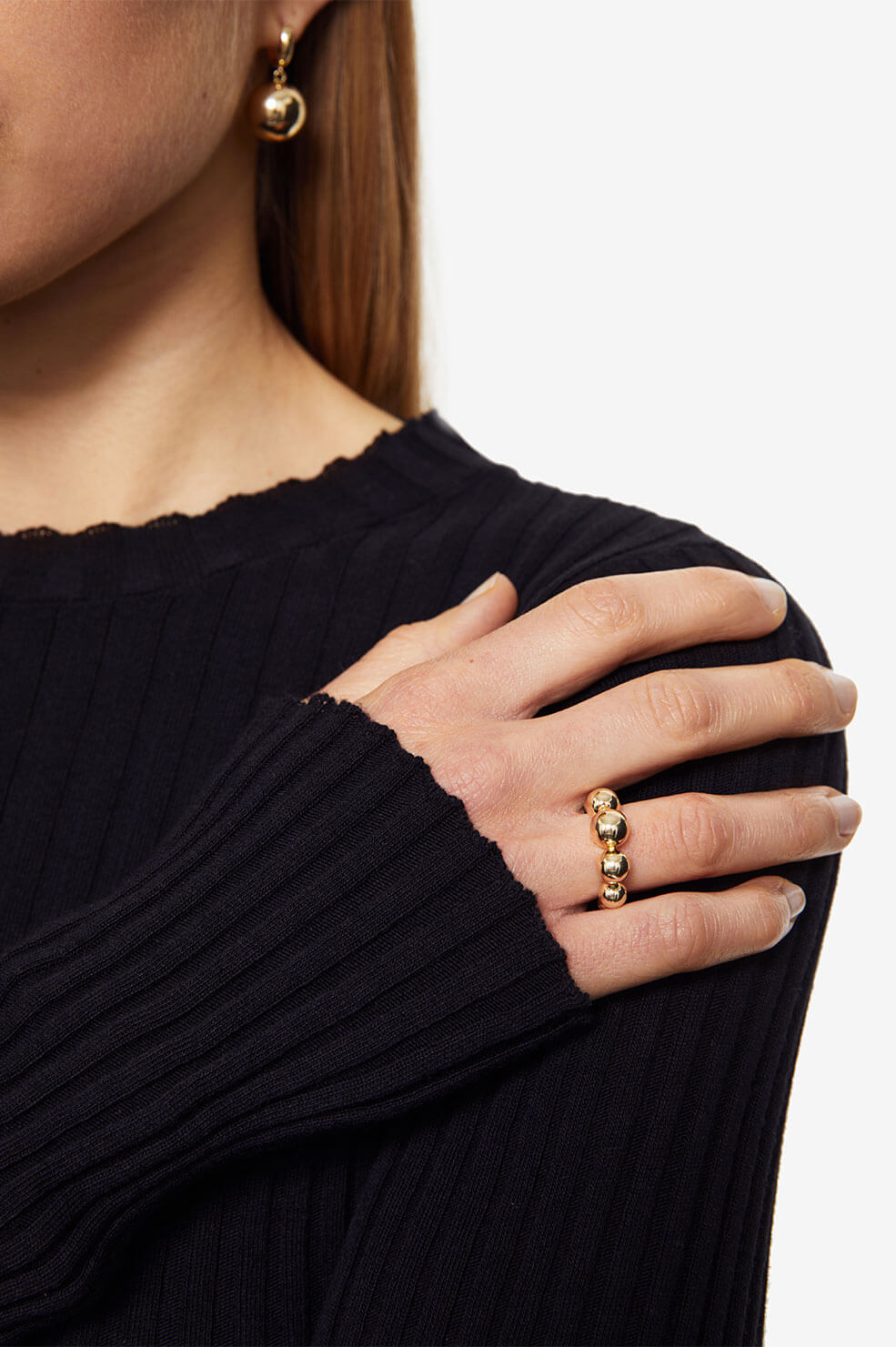 ANINE BING Ball Ring - Gold
