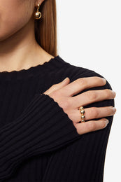 ANINE BING Ball Ring - Gold