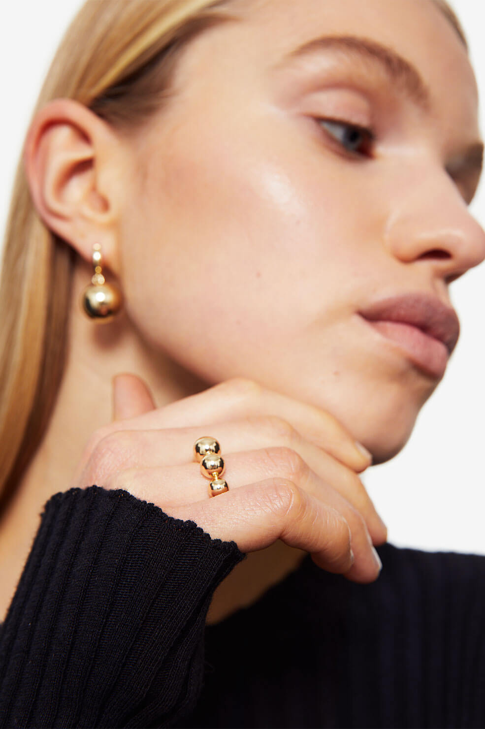ANINE BING Ball Ring - Gold