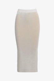 ANINE BING Julian Skirt - Ivory And Camel