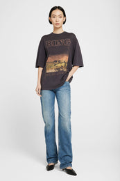 ANINE BING Caden Tee Rio De Janeiro - Washed Black