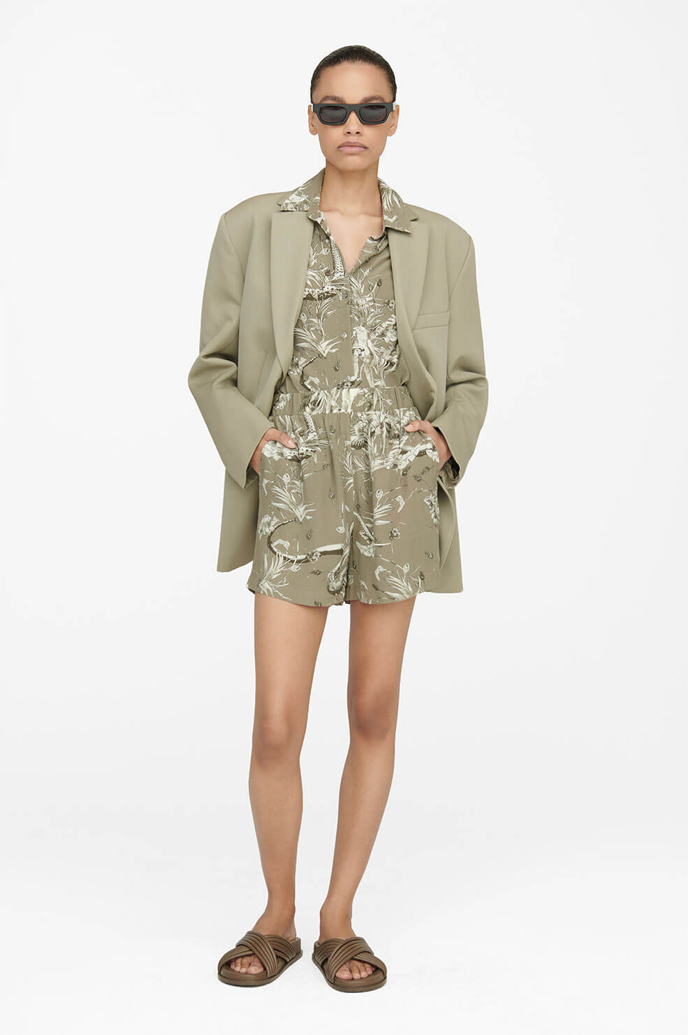 ANINE BING Candice Short - Tropical Print