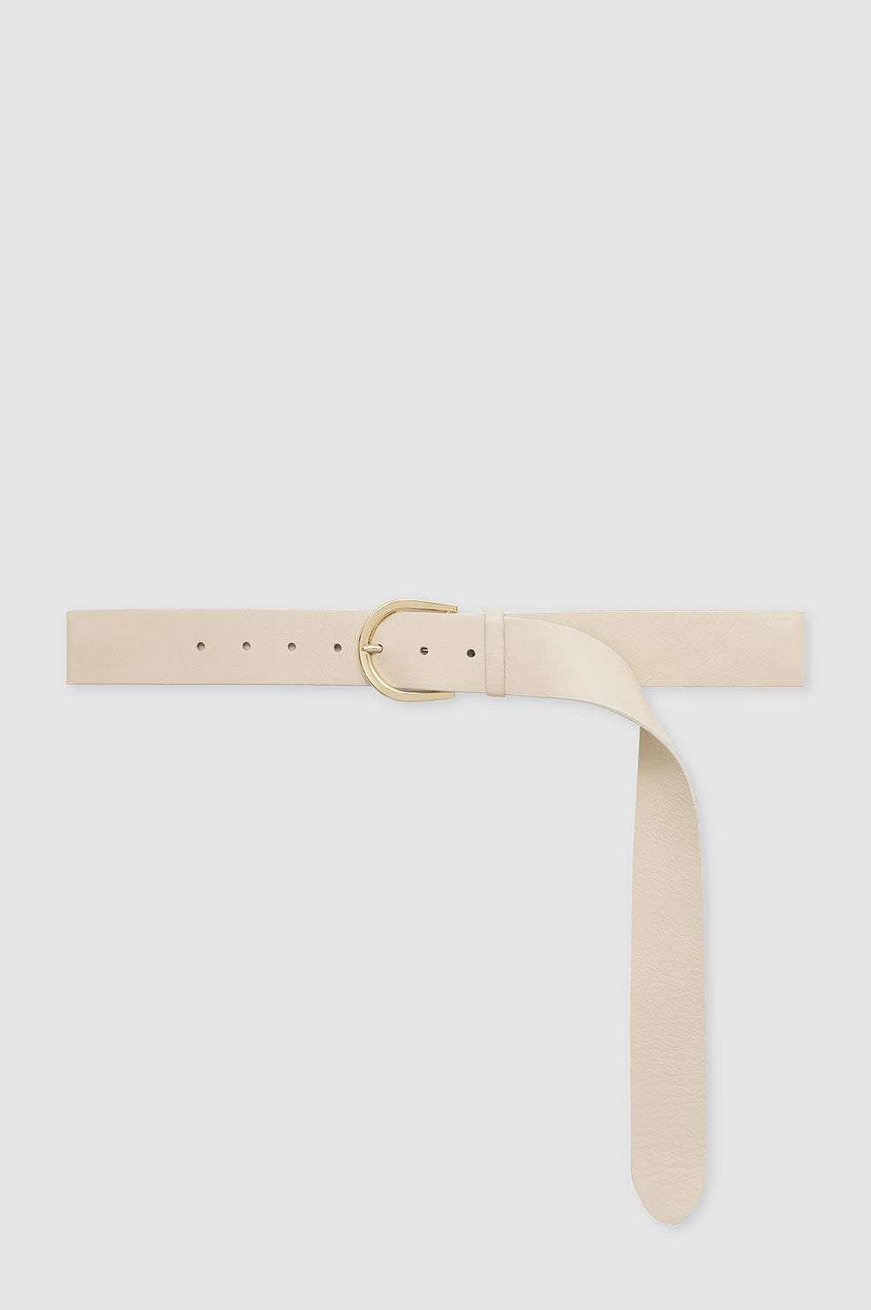 ANINE BING Chiara Belt - Beige - Full Front View