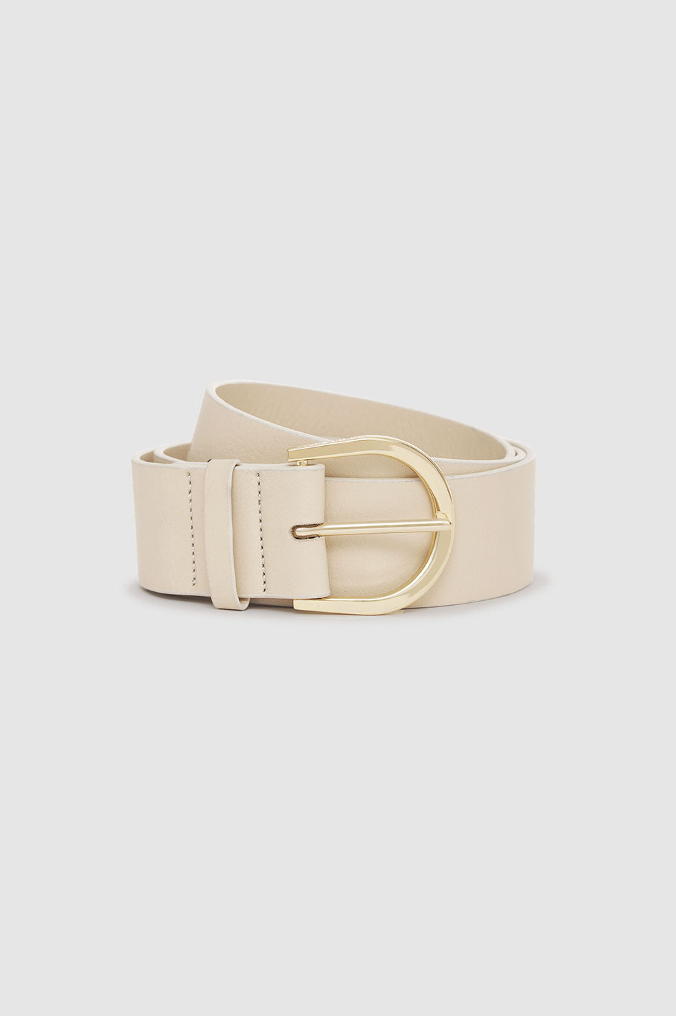 ANINE BING Chiara Belt - Beige - Folded View