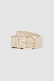 ANINE BING Chiara Belt - Beige - Folded View