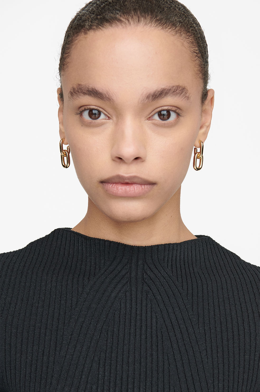 ANINE BING Chunky Link Drop Earrings - Gold