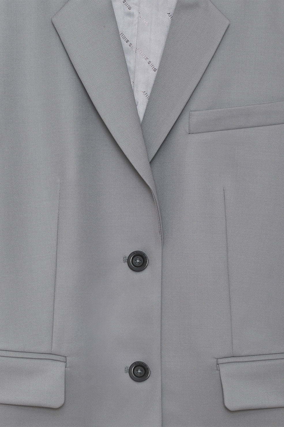 ANINE BING Classic Blazer - Grey - Detail View