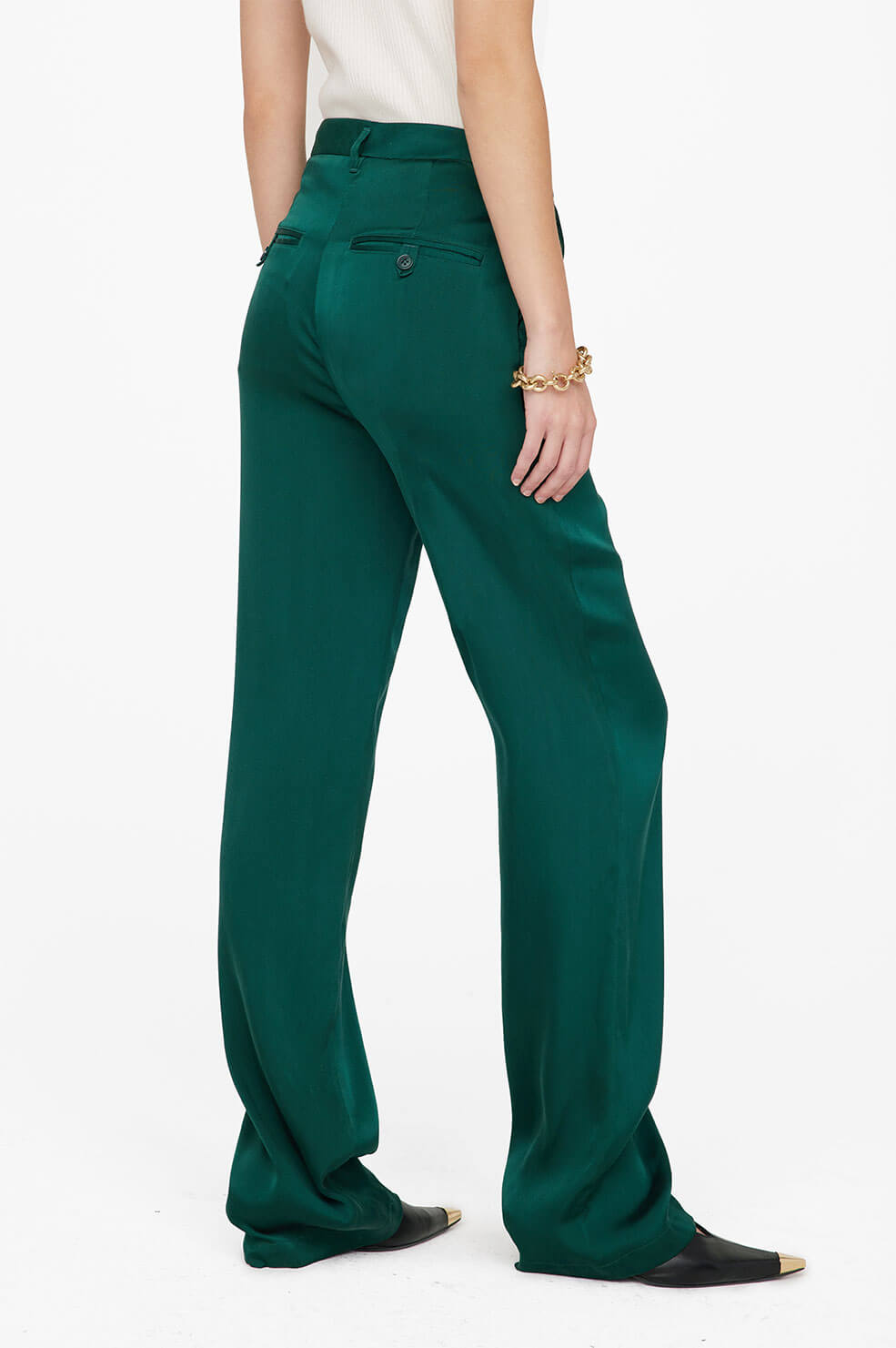 ANINE BING Classic Pant - Emerald Green