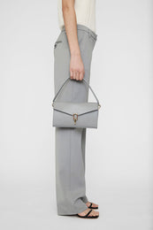 ANINE BING Colette Bag - Grey Saffiano - On Model Front