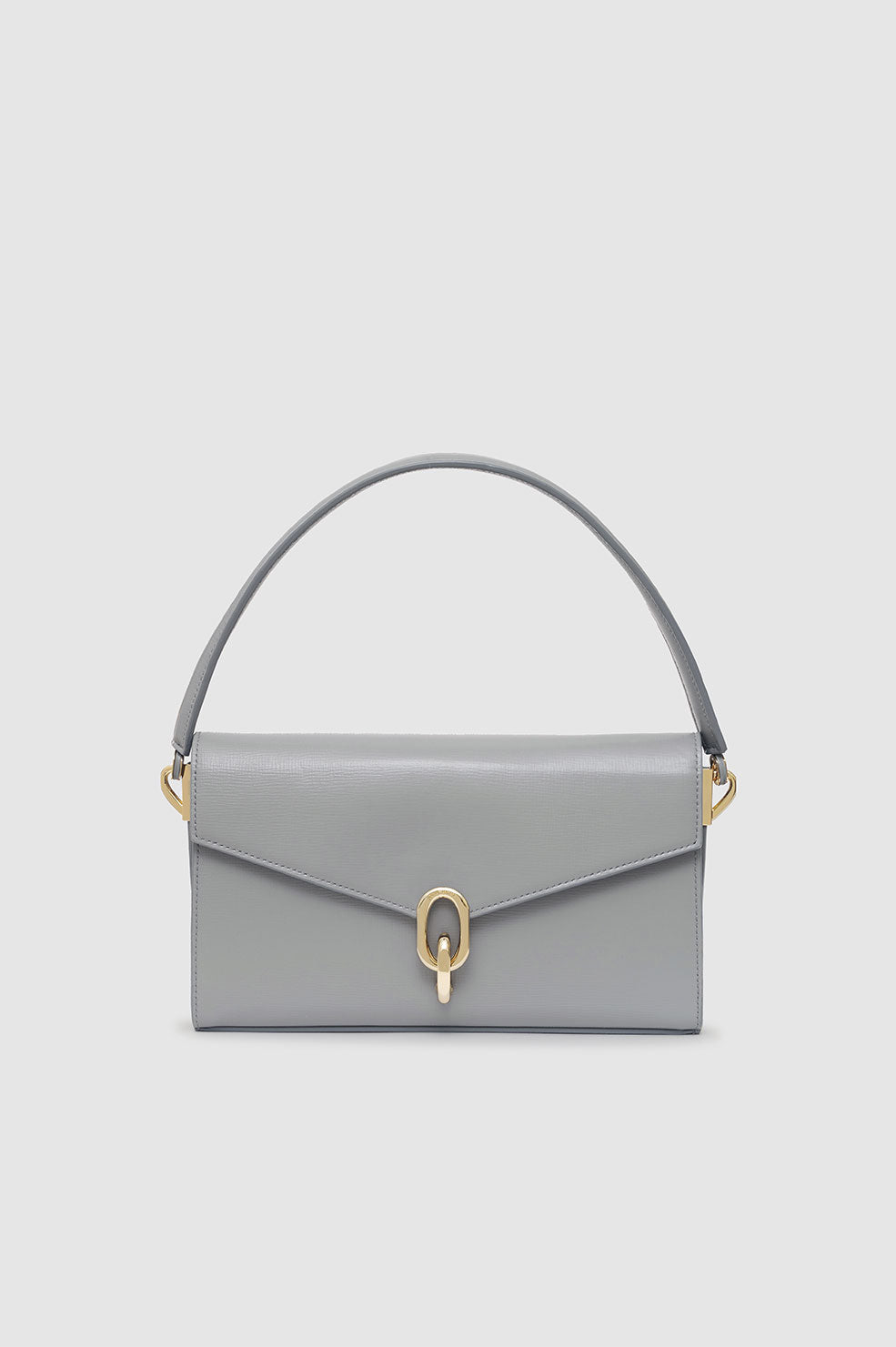 ANINE BING Colette Bag - Grey Saffiano - Front View