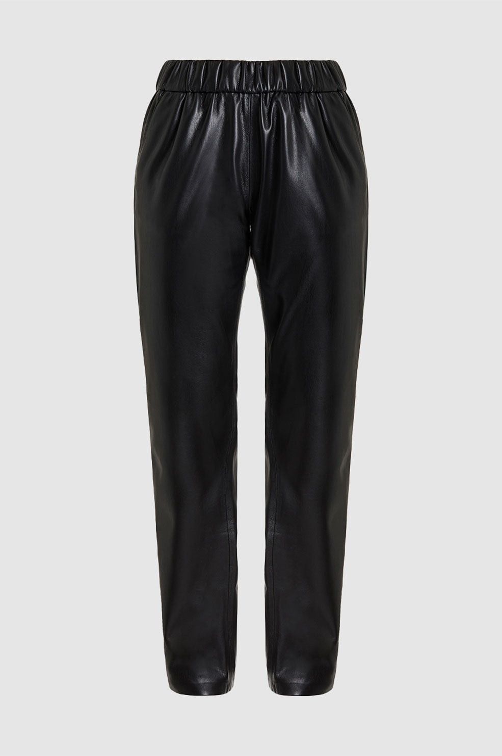 ANINE BING Colton Track Pant - Black - Front View
