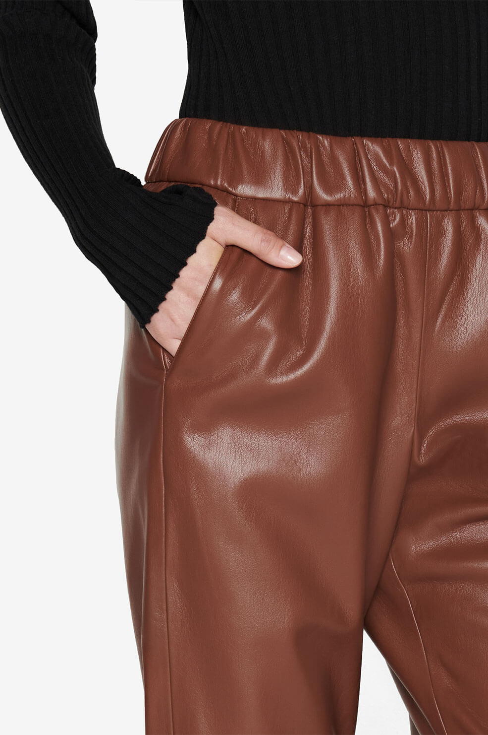 ANINE BING Colton Track Pant - Brown