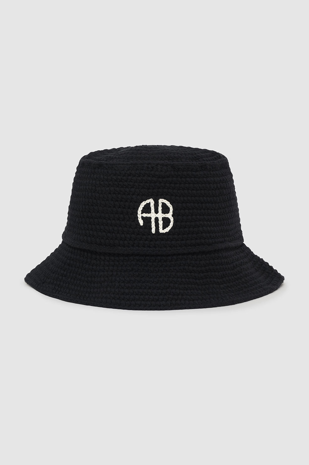 ANINE BING Darra Bucket Hat - Black - Front View