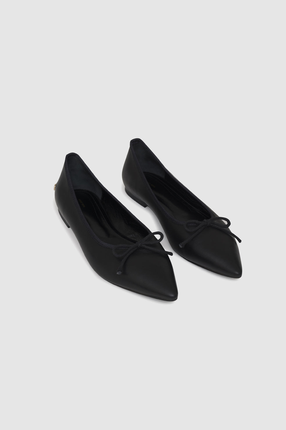 ANINE BING Delphine Flats - Black - Front Pair View