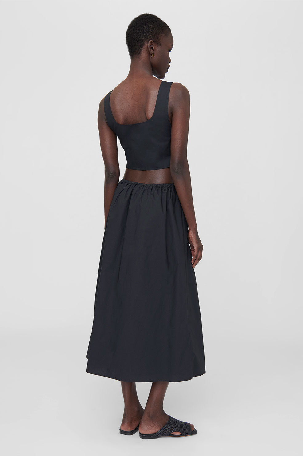 ANINE BING Dione Dress - Black - On Model Back